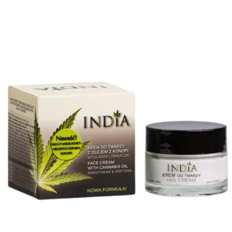 India Krem do twarzy z olejem z konopi 50 ml