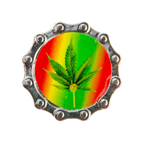 Grinder metalowy ze wzorem Rasta