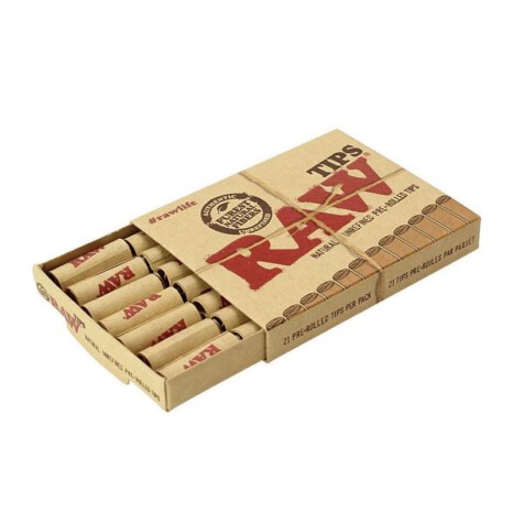 Otwarte opakowanie RAW - pre-rolled - skręcone filterki 21szt.