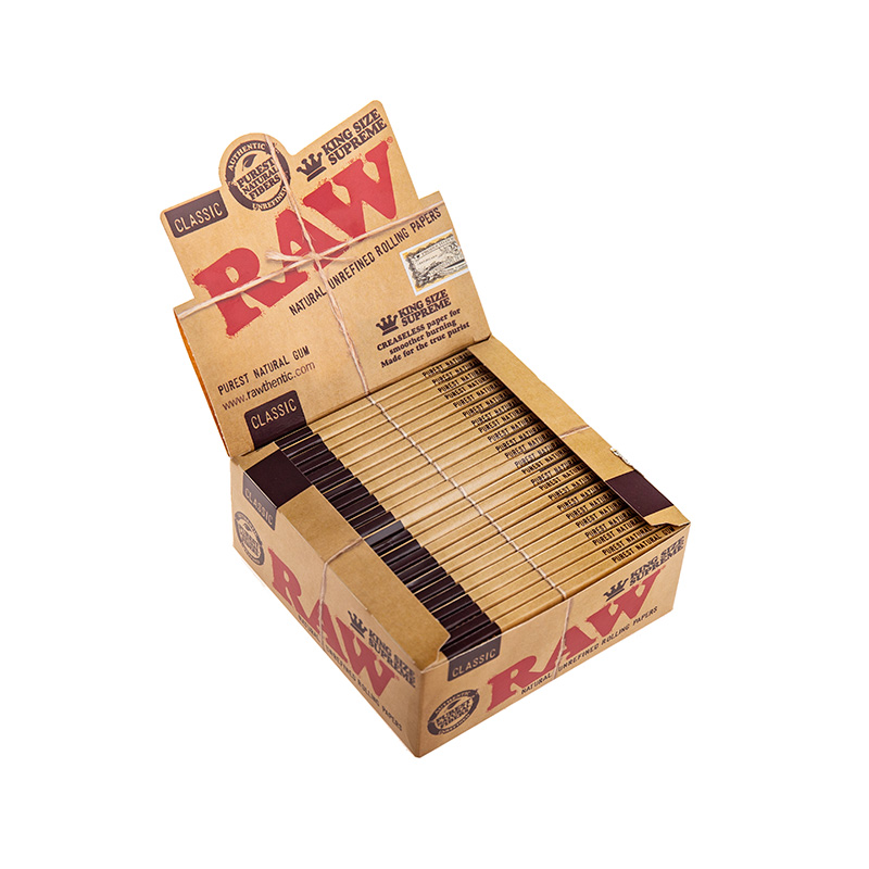 Otwarte opakowanie Bletki RAW Classic King Size Supreme