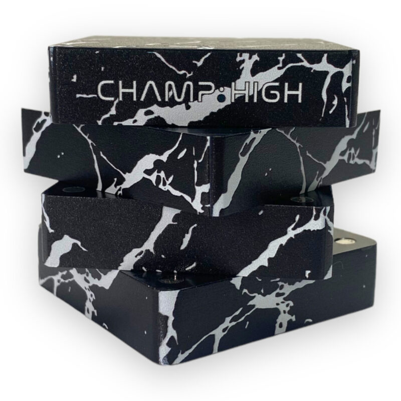 Młynek Champ High Marble Square Metal 4 częsci