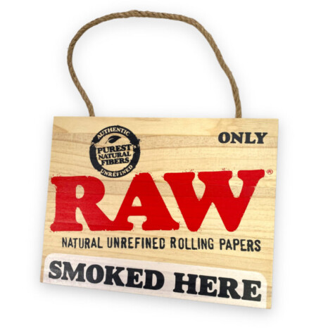 Drewniany znak RAW Smoked Here