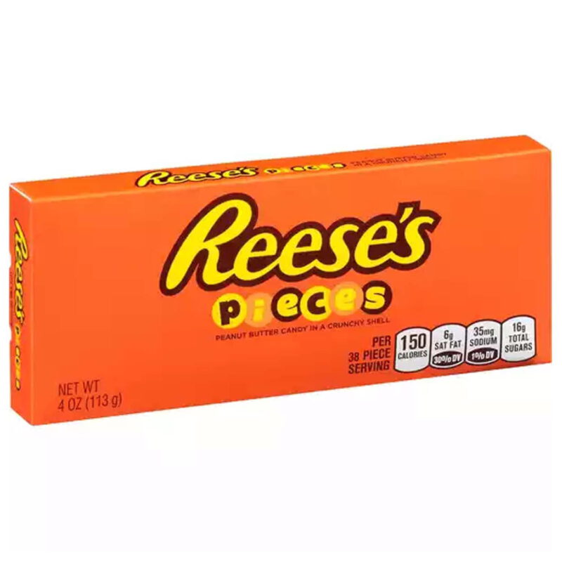 Pomarańczowe opakowanie cukierków Reese's pieces