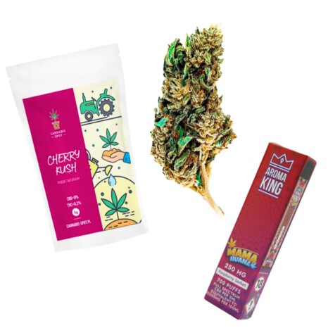 Susz 1g Cherry Kush + Aroma King – CBD Raspberry Sorbet